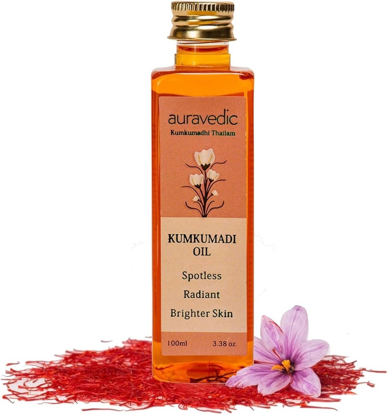 Auravedic Kumkumadi Oil 100 Ml Kumkumadi Face oil for Glowing Skin
