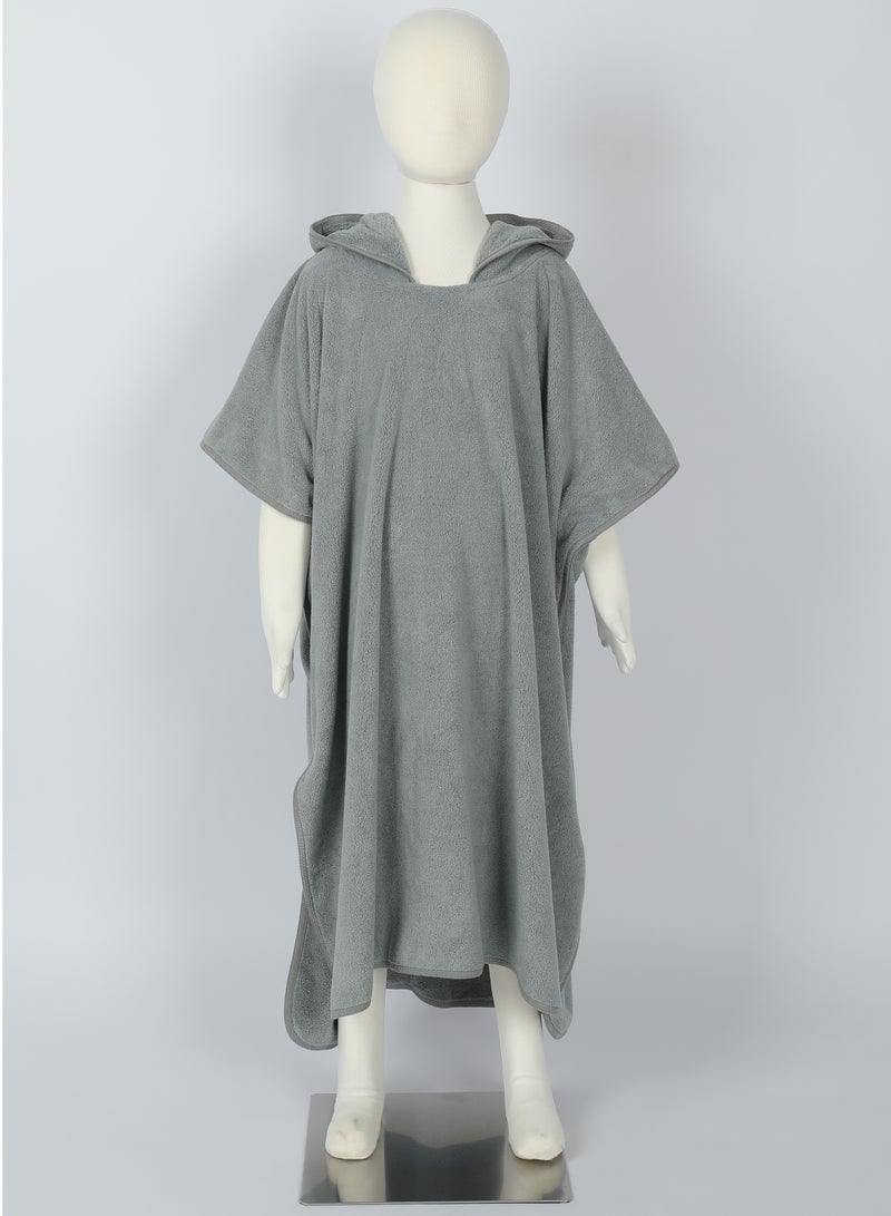 DrSleeep Kids Cappa Hooded Bath Towel | 4 - 5 Years | 70 x 75cm | Dark Grey | Children Adorable Trendy Charming Stylish Comfortable - Ultra-Soft Coral Fleece - Image 1