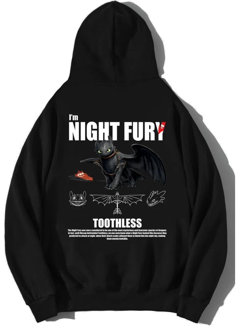 BRZ Collection Unisex Oversize Night Fury How to Train Your Dragon Hoodie