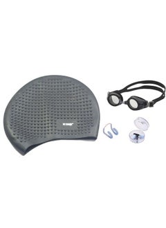 JERN Premium Complete Swimming Kit With Dotted Cap (Black)  - Image 1