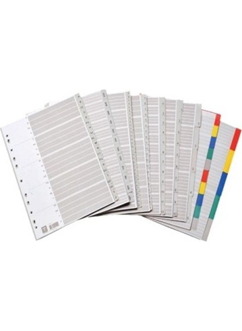Separator Plastic A4 with Numbers 1-12