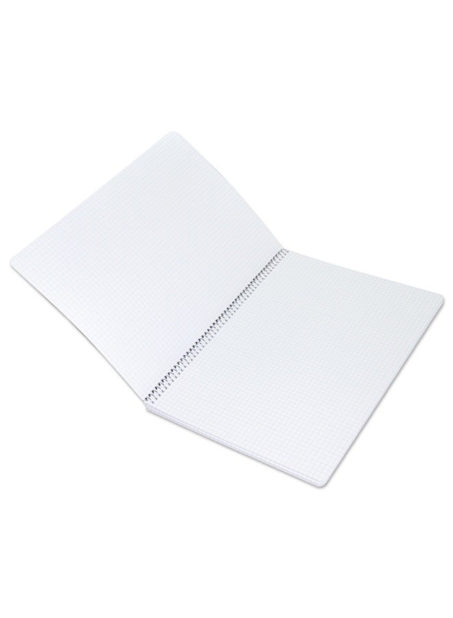 FIS Spiral Burj Khalifa Notebook, A4 Size(29.7x21cm), 70 Sheets, 70gsm, 5mm Squre Grid lines, 1 Pieces-FSNBA419035M - Image 1