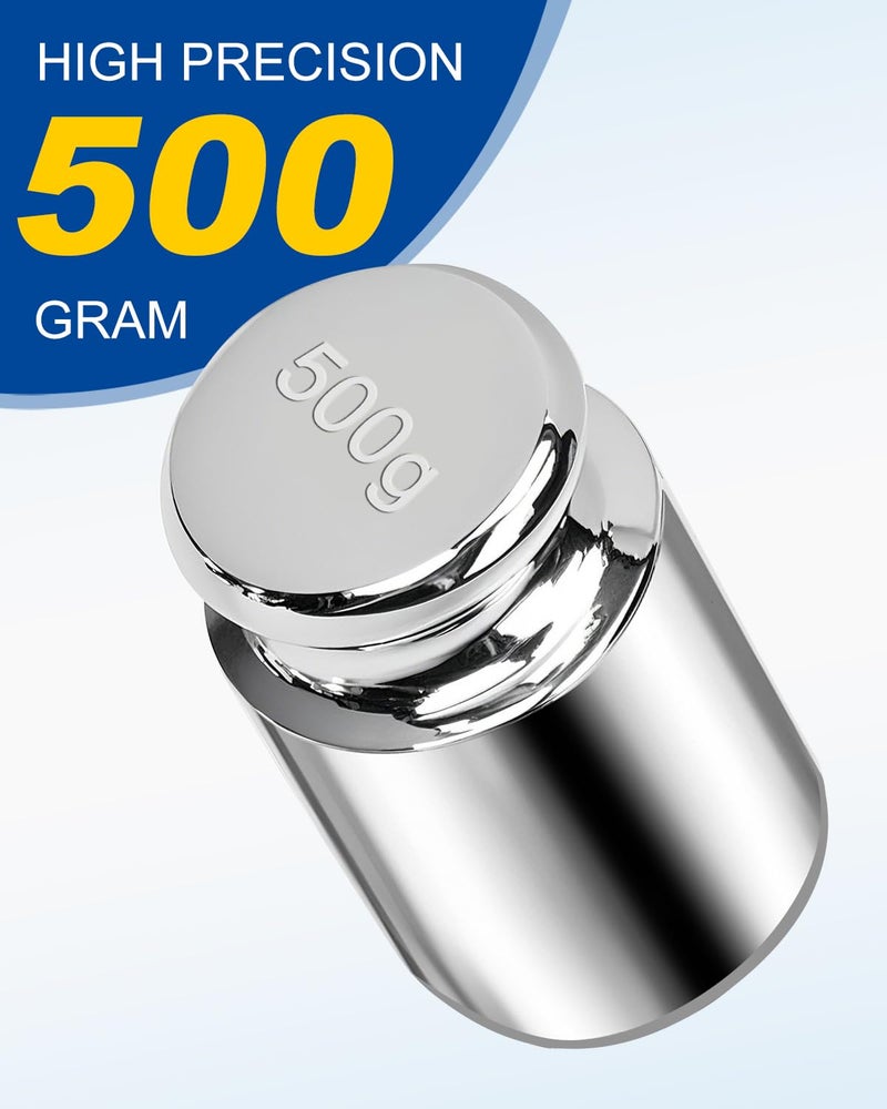 UCEC Calibration Weights for Digital Scale, 500g Gram Weights, Precision Stainless Steel Balance Scale Calibration Weight for Lab Educational Science - Image 2