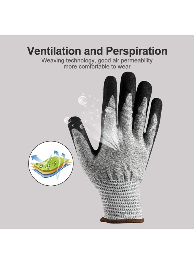 Cut Resistant Work Gloves, Level 5 Safety Protective Gloves Ambidextrous, Food Grade, For Garden, Fishing, Warehouse, Wood Cutting, Construction, Welder, Repairman - Image 5