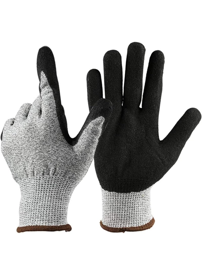 Cut Resistant Work Gloves, Level 5 Safety Protective Gloves Ambidextrous, Food Grade, For Garden, Fishing, Warehouse, Wood Cutting, Construction, Welder, Repairman - Image 1