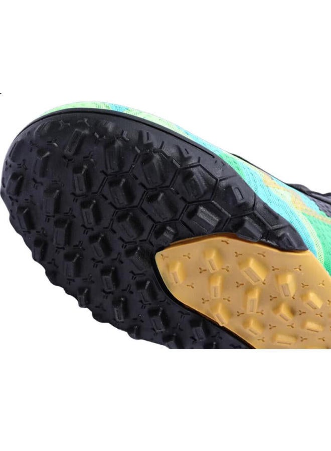 Double Star Kids Soccer Shoes With Studs For Boys And Girls Teenagers Student Training Shoes Black Green【Studs】Size 31 - Image 2