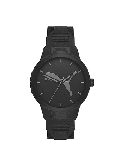 بوما Reset V2 Silicone Strap Analog Wrist Watch for Men PU P5004-43mm-Black