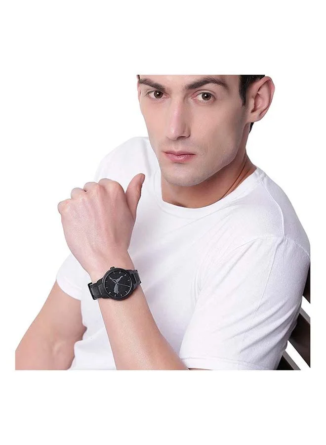 بوما Reset V2 Silicone Strap Analog Wrist Watch for Men PU P5004-43mm-Black