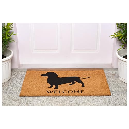 Calloway Mills 103031729 Dachshund Doormat, 17" x 29", Natural/Black - Image 3