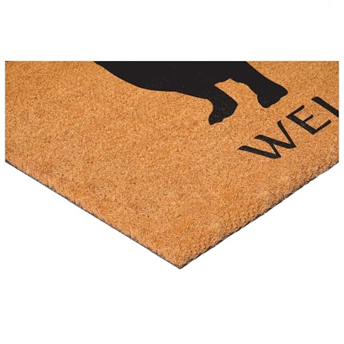 Calloway Mills 103031729 Dachshund Doormat, 17" x 29", Natural/Black - Image 4