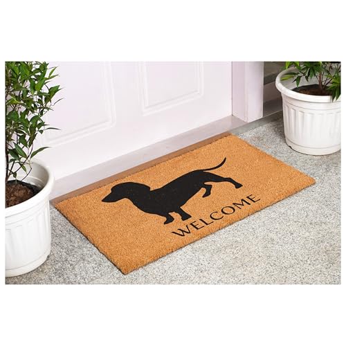 Calloway Mills 103031729 Dachshund Doormat, 17" x 29", Natural/Black - Image 2