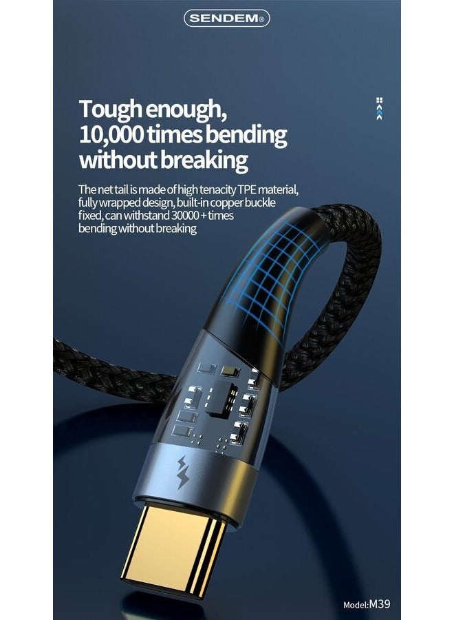 سيندم كابل شحن سريع من النوع C بقدرة 60 وات (النوع C + Lightning) - Image 4