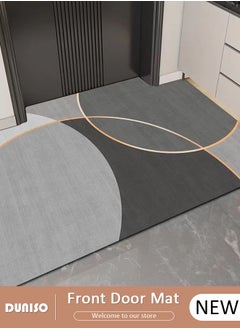 DUNISO Diatom Mud Front Door Mat, Non-Slip Durable Welcome Mat, Absorbent Rubber Low Profile Doormat, Heavy Duty Waterproof Indoor Outside Mats, Easy Clean Floor Mat for Entrance Home 60*90cm  - Image 1