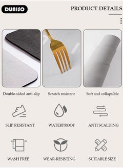DUNISO Diatom Mud Front Door Mat, Non-Slip Durable Welcome Mat, Absorbent Rubber Low Profile Doormat, Heavy Duty Waterproof Indoor Outside Mats, Easy Clean Floor Mat for Entrance Home 60*90cm  - Image 2