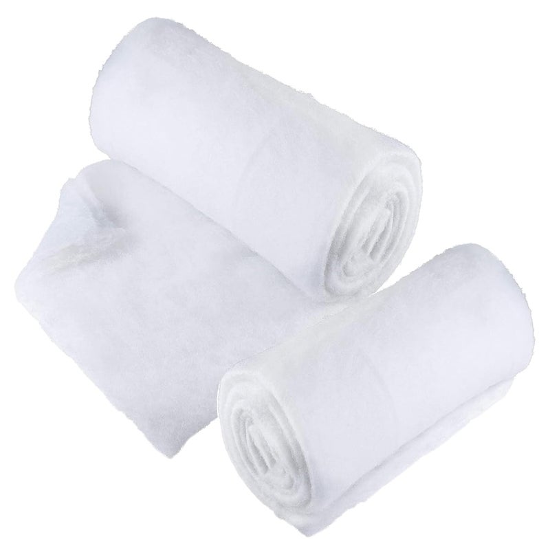 Prextex PREXTEX 2 Pack Snow Blanket Rolls  Artificial Fake Snow for Christmas Decorations  White Backdrop for Holiday Displays  Ideal for Village Displays and Under The Christmas Tree  945 x 315 Inches 
