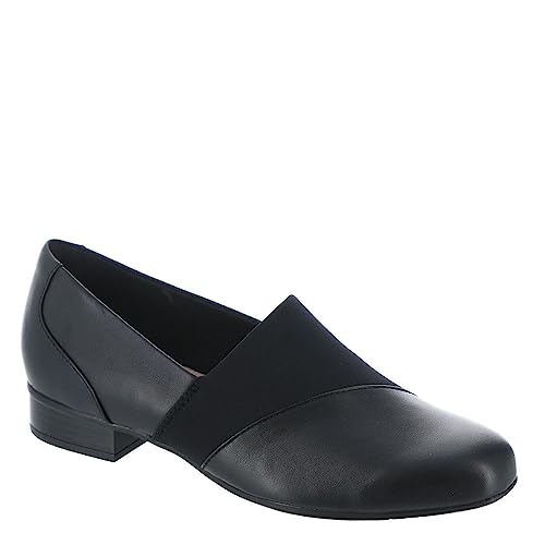 Clarks Black's Juliet Gem Loafer, Black Leather, 7 Medium US - Image 1
