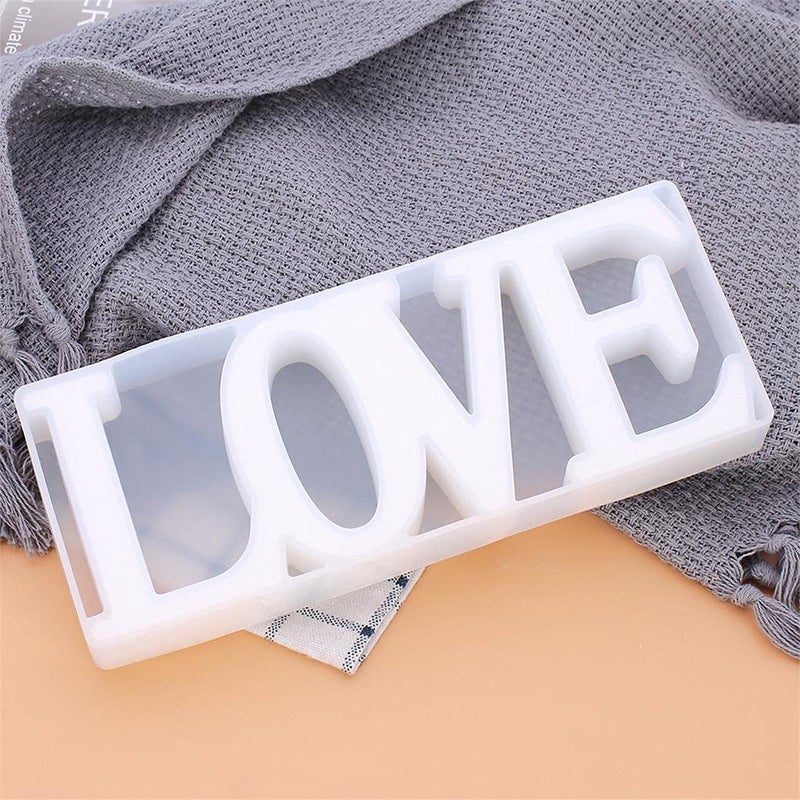 deziine deziineFx Love Silicone Mould Love Resin Mold Love Sign Word Mold Epoxy Resin Molds for DIY Table Decoration Wedding Valentines Day Gifts  - Image 5