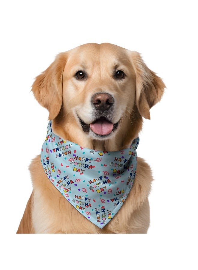 W Brings Happy Gotcha Day Woofbox Birthday Celebration Dog Bandana | This Stunning Gorgeous Dog Bandana Scarf Is Perfect For Your Dog’S Birthday Celebration. One Size Fits All. - Image 1
