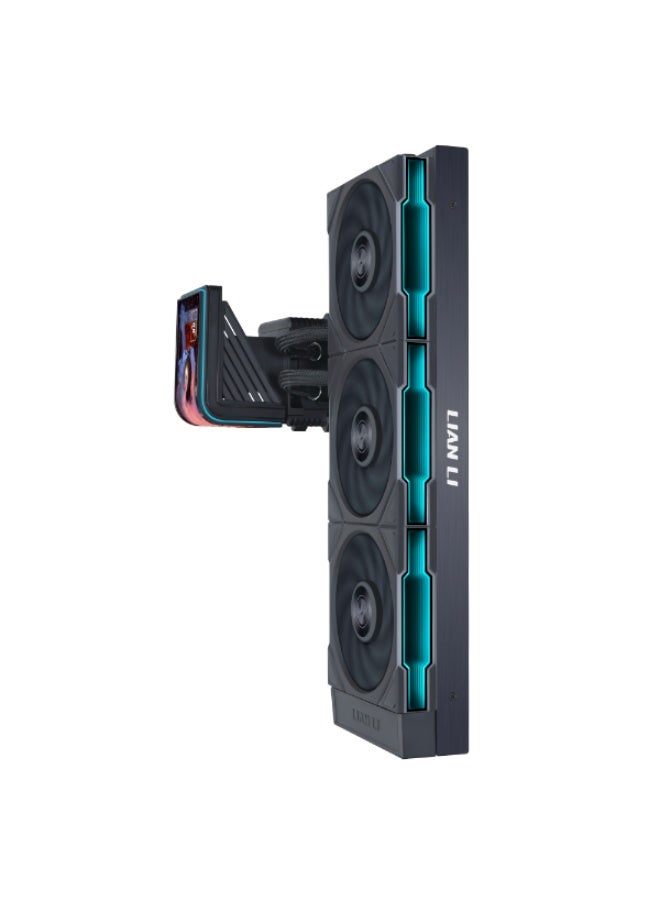 LIAN LI HydroShift II OLED Curved 360TL AIO CPU Liquid Cooler – 360mm Radiator, 6.67" 2288×1048 Curved OLED Display, UNI FAN TL FLEX Fans, 2600RPM, 90.1CFM, 3.97mmH₂O Static Pressure, 1600–2800RPM Pump, LGA1700/LGA1851/AM4/AM5, L-Connect 3, Black | GHS2OLDC36TB - Image 2