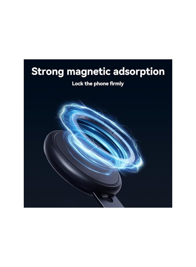 S-TOP Car Phone Holder for MagSafe, Magnetic Phone Stand for Car, 360° Adjustable, with Metal Rings, Vacuum Suction Cup, Removable Base, Compatible with iPhone 17/16/15, Galaxy S25/24 etc (Black) - Image 4