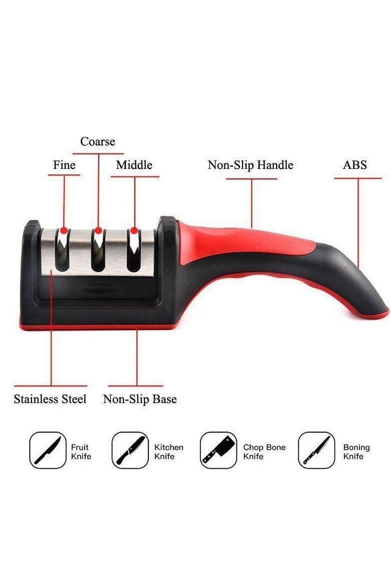 مسن سكاكين 3 سلاح – سن مثالي وسريع لكل أدوات المطبخ - Image 3