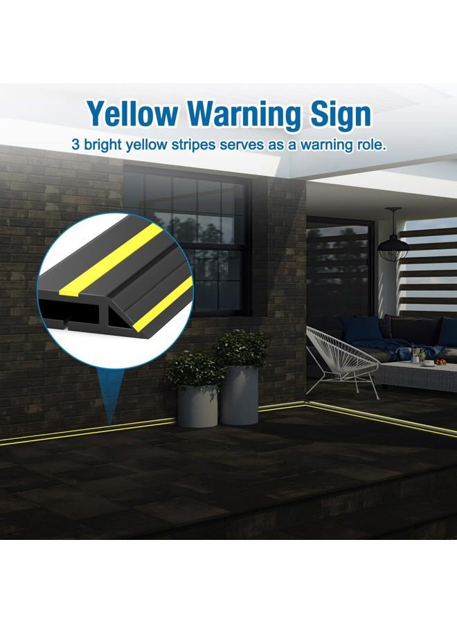 Eapele 4 ft Cable Protector Cord Cover for Floor,Heavy Duty PVC Duct Easy to Unroll,Prevent Trip Hazard for Home Office or Outdoor Settings - Image 3