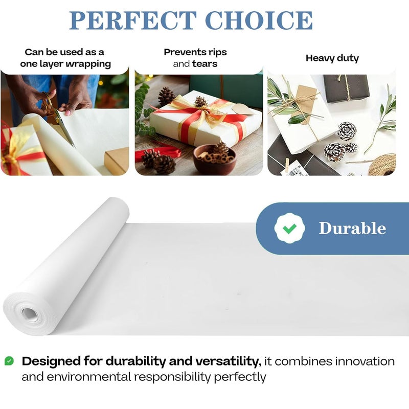 Mintboo 12 W x 350'L Packing Paper Roll for Moving Protecting Fragile China and Glasses  Small Wrapping Newsprint Paper Roll for Shipping and Moving Box Filler - Image 3