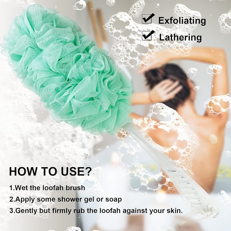 PPHAO BASIC Long Handle Loofah Brush - 2 Pack - Image 3