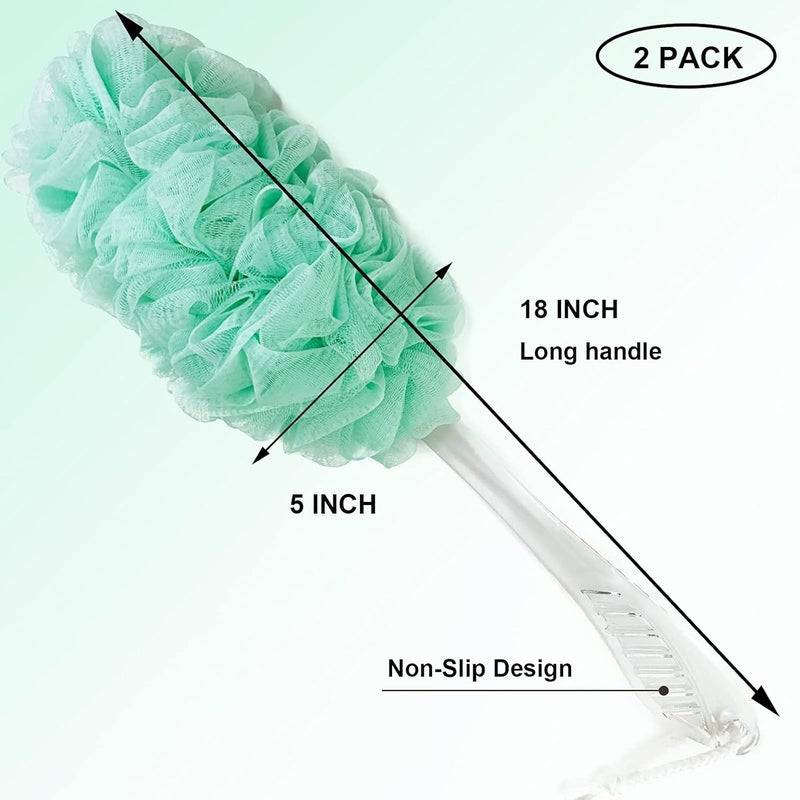 PPHAO BASIC Long Handle Loofah Brush - 2 Pack - Image 2