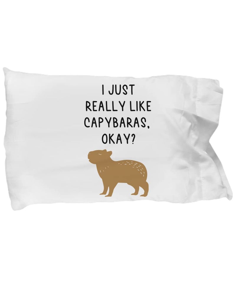 SpreadPassion Capybara Pillowcase Capybara Lover Gift