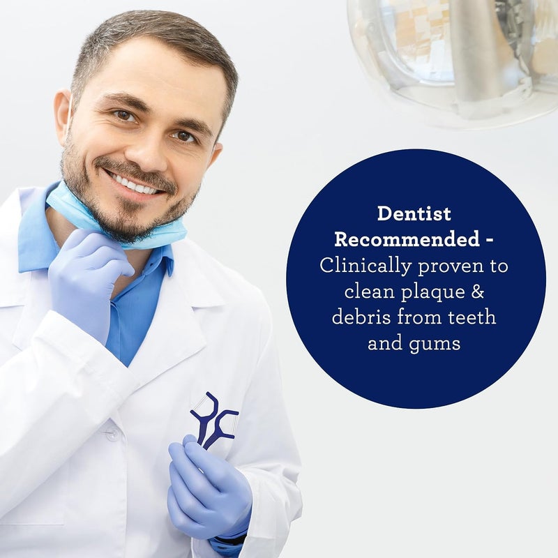 GuruNanda Dual Slickers Floss Picks - Double Threaded Dyneema Dental Floss with Foldable Toothpick for Effective Plaque Removal - Unflavored- 60 Ct - Image 5