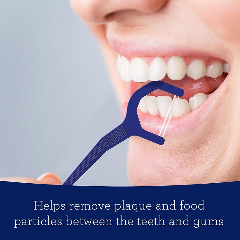 GuruNanda Dual Slickers Floss Picks - Double Threaded Dyneema Dental Floss with Foldable Toothpick for Effective Plaque Removal - Unflavored- 60 Ct - Image 3