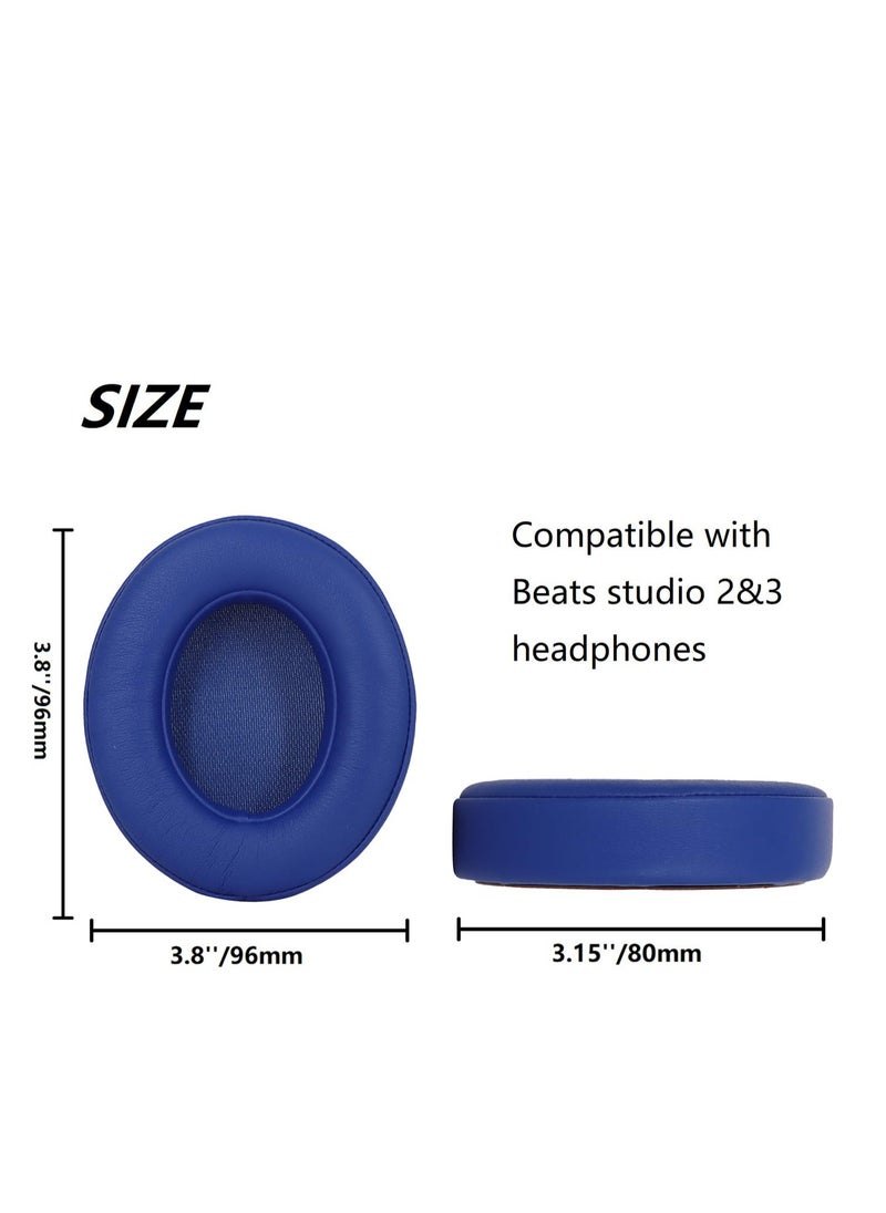 Generic - Replacement Ear Pads Cushions for Beats Studio 2 & Studio 3 Wired & Wireless Headphones Earpads with Soft Protein Leather Noise Isolation Memory Foam - (Blue) - Image 1