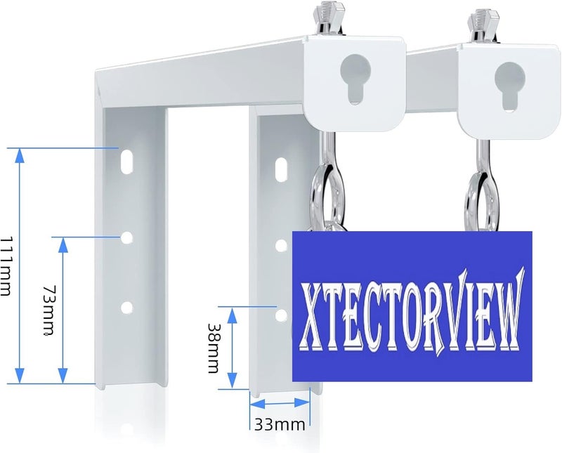 XTECTORVIEW Universal L Shaped Wall Hangers for Hanging Projector Screen, L Bracket Comes with Hook and Screws, Adjustable, 11 Inch Length (Weight Capacity 20 Kg) Color-White - Image 5
