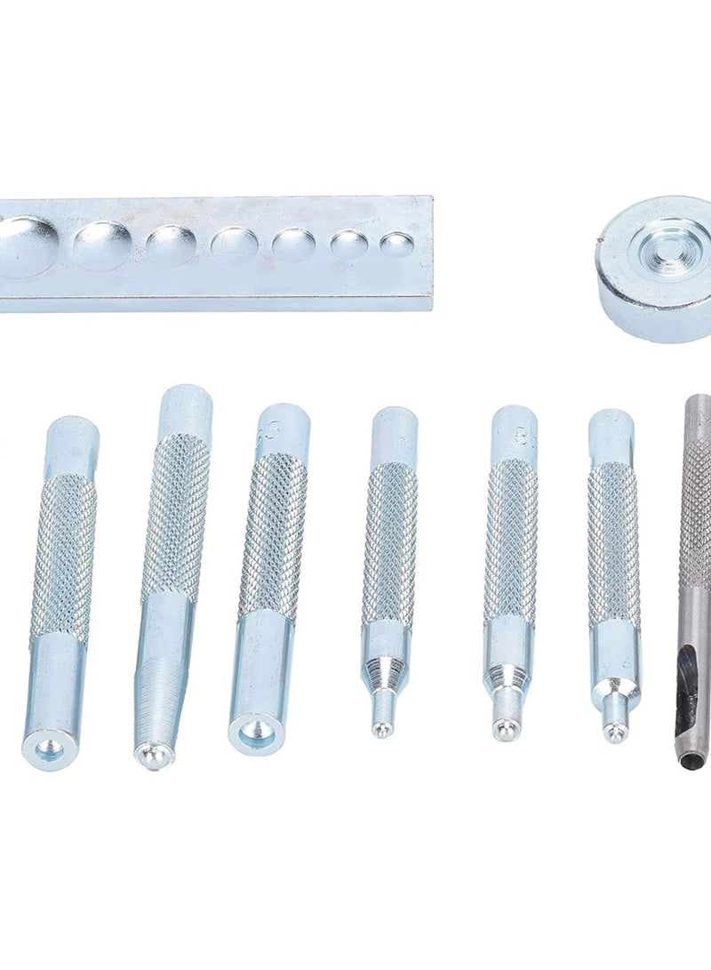 GGOOT Eyelet Die Punch Tool Hole Set Snap Rivet Setter Base Leather Craft Kit Hardware Snap Rivet Setter Leather Eyelet Punch  - Image 1