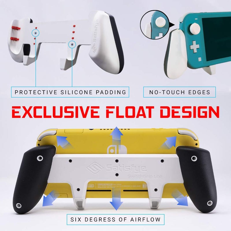 Satisfye - ZenGrip Go Elite Bundle (Lite), Accessories Compatible with Nintendo Switch Lite - Bundle includes: Grip, Elite Case, Low Profile A-C USB Cable. BONUS: 2 Thumbsticks (Turquoise) - Image 2