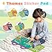 ROATEE Reusable 4Set Sticker Books for Toddlers 24 Toy Stickers Pad Reusable Sticker Books for Toddlers 13 Fashion Activity Birthday Gift Toy for Girl BoyAnimals Dinosaurs Space Vehicles - Image 2