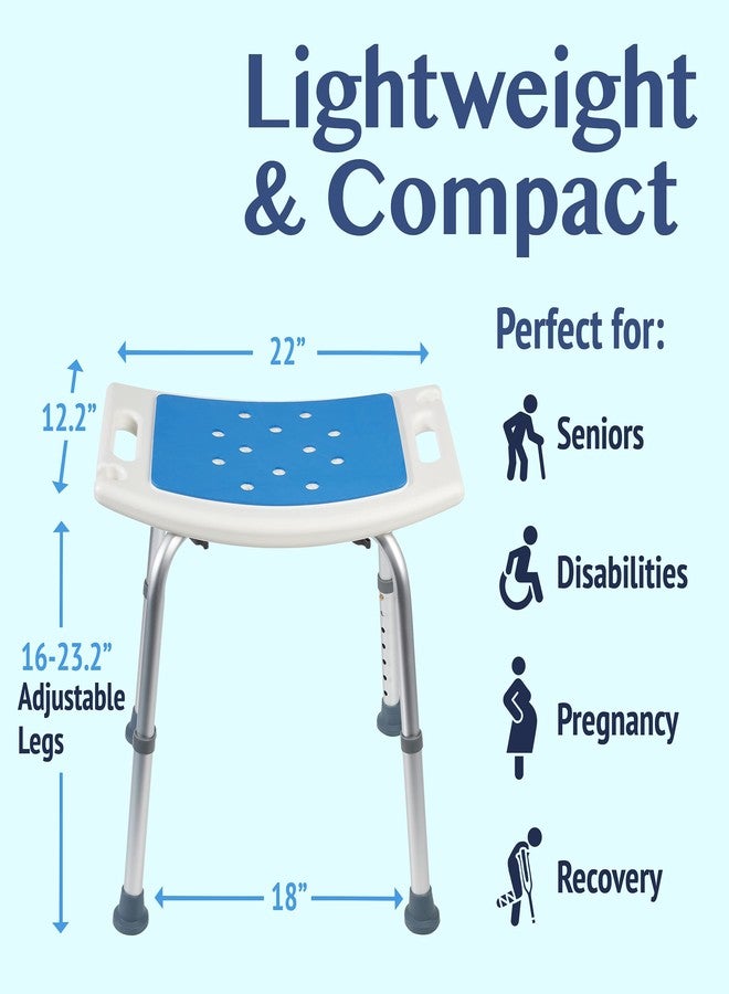 Medokare Shower Seat for Inside Shower - Bath Stool, Medical Shower Chairs for Seniors, Elderly, Handicap & Disabled - Adjustable Support Shower Bench w/Handles for Bathtub - Image 4