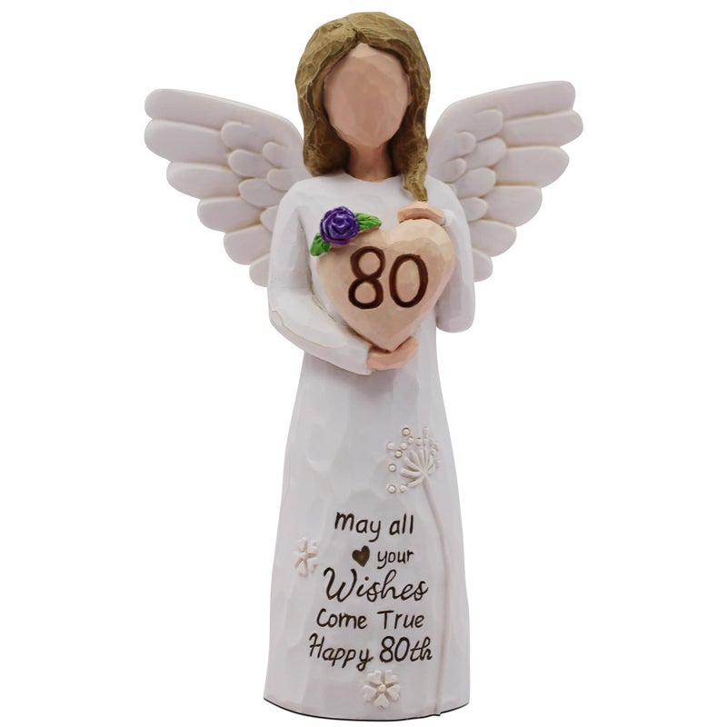 AcowSpt 80th Birthday Gifts for Women 80th Birthday Decorations for Women Sculpted HandPainted Figurine - Image 2