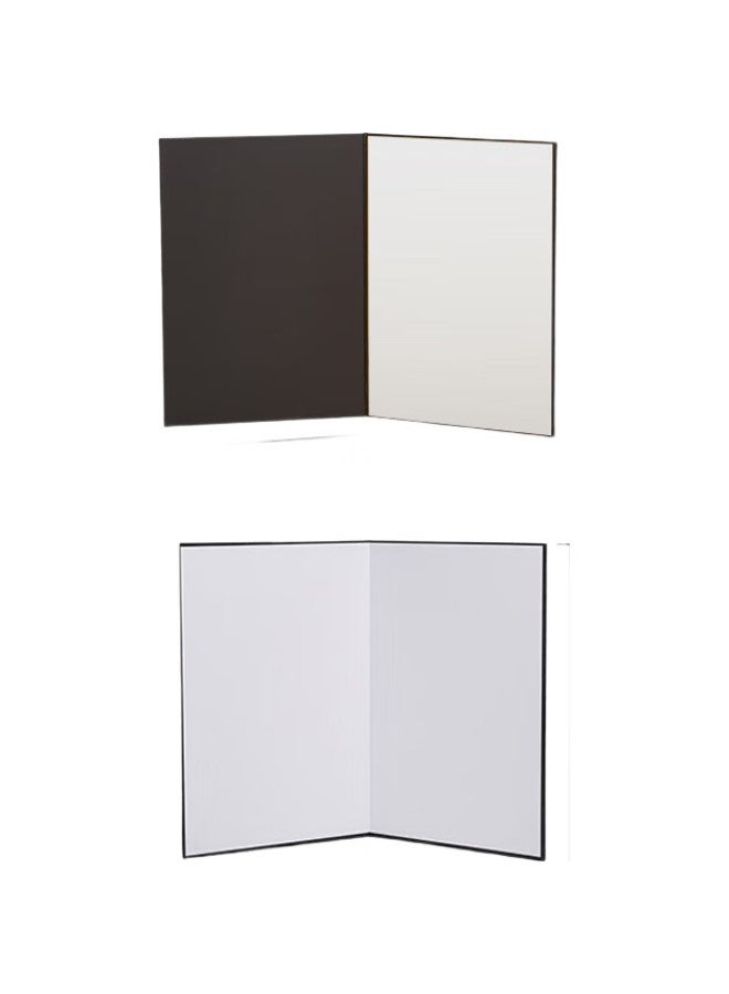Beiyang A3 Large Photography Backdrop Card, Foldable Fill Light Board, Still Life Product Shooting Reflector, Hard Board, Thickened Black White Silver Matte Light-Absorbing, Food And Beauty Photography Background Paper - Image 3