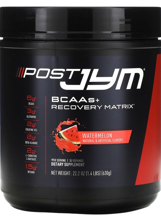 JYM Supplement Science Post JYM BCAAs + Recovery Matrix Watermelon 1.4 lbs (630 g) 