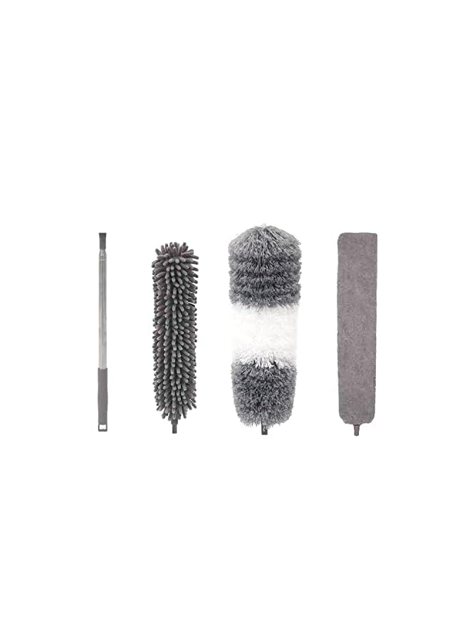 Zaboon Feather Duster Set With Extension Pole Long Dust Brush And Protective Head For Cleaning Roof Blinds Cobwebs Ceiling Fan - Image 2