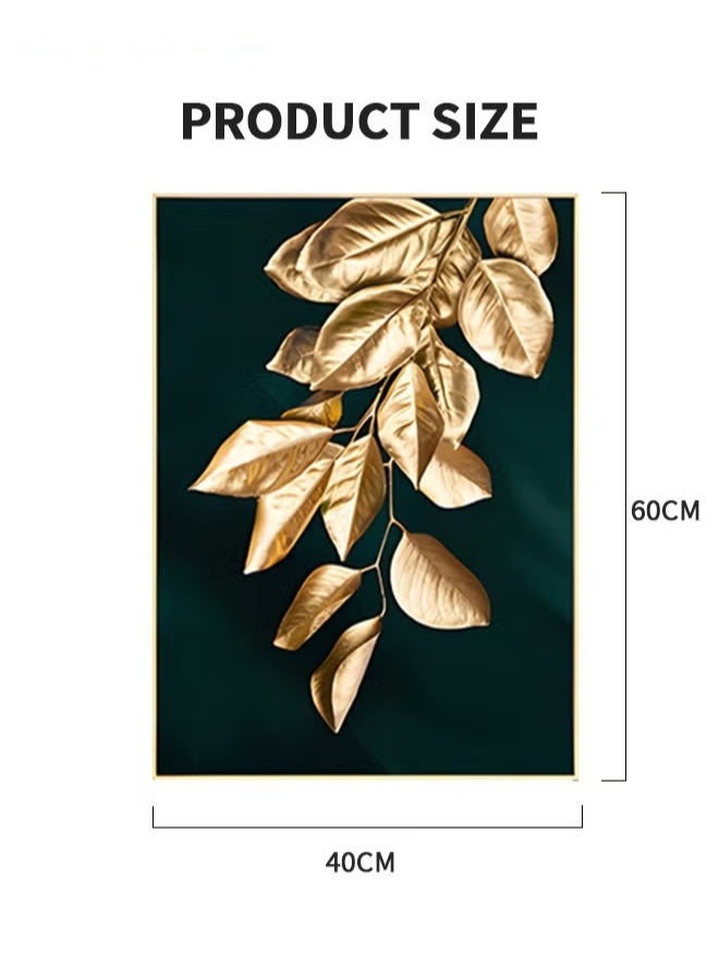 EETU 3Pcs Abstract Wall Art Home Decor,Black Gold Leaf Canvas Prints For Living Room Bedroom,Large Modern Canvas Wall Art,40x60cm(Only Drawing Core) - Image 5
