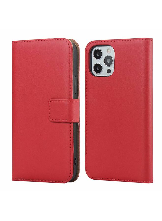 Zaboon Case For iPhone 12 mini Plain Texture Cowhide Leather Horizontal Flip Case with Magnetic Clasp & Holder & Card Slots & Wallet - Image 1