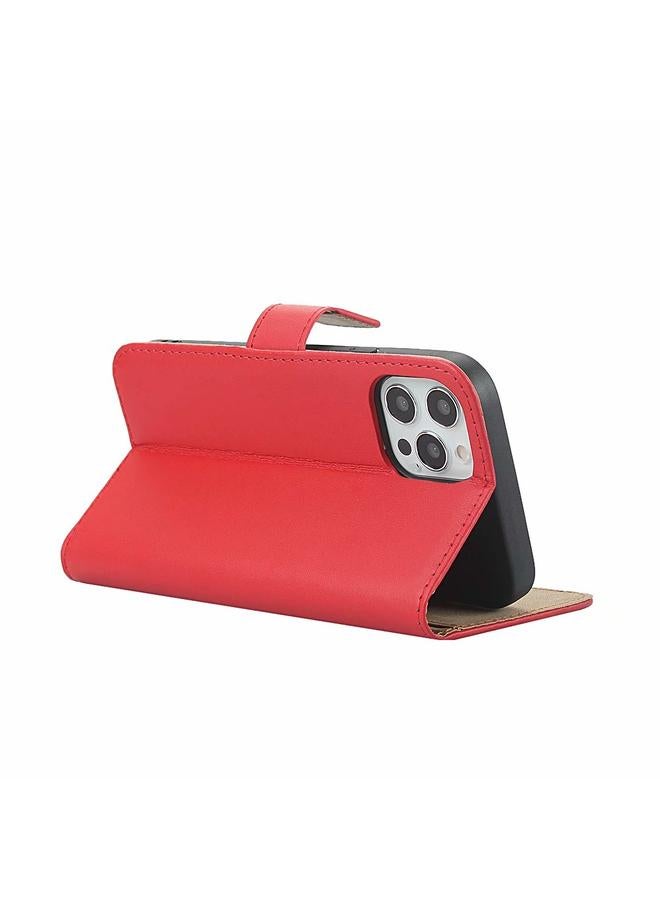 Zaboon Case For iPhone 12 mini Plain Texture Cowhide Leather Horizontal Flip Case with Magnetic Clasp & Holder & Card Slots & Wallet - Image 4