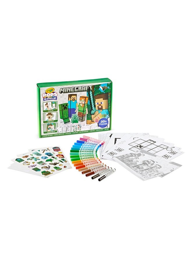 Crayola مجموعة فنون كرايولا ماينكرافت 3D للأطفال، بديل كتاب التلوين، هدية للأولاد والبنات، أعمار 6 سنوات فما فوق - Image 2