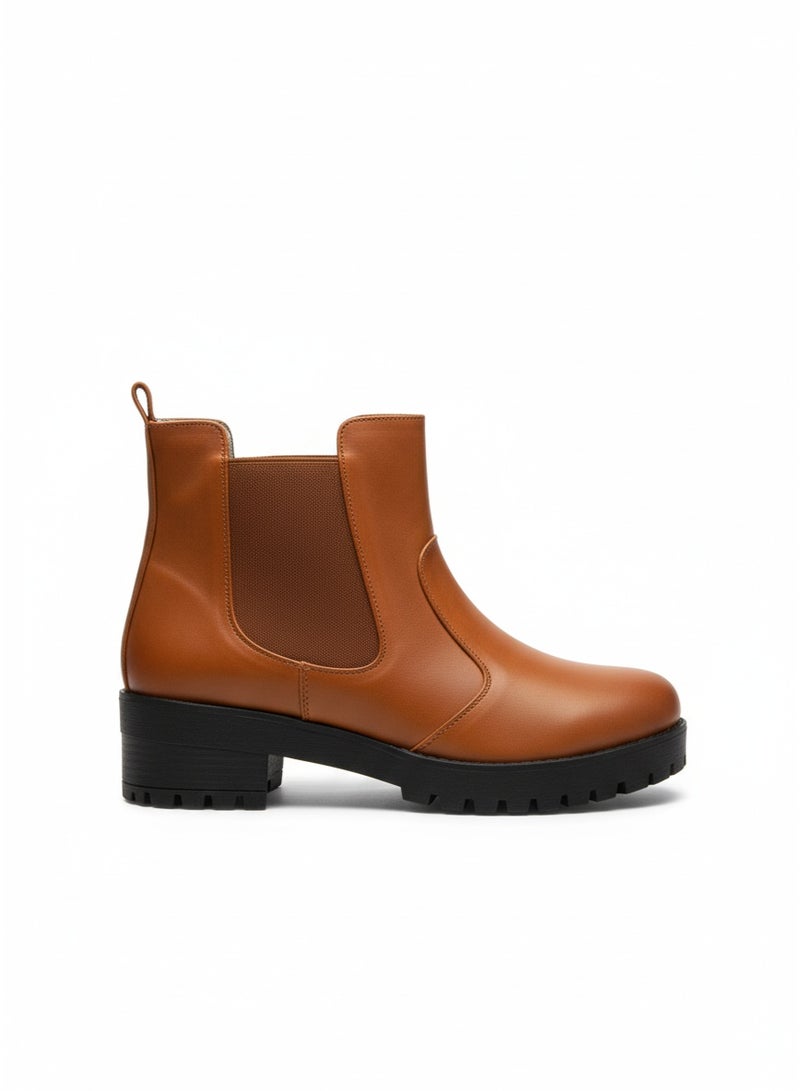 فيبراندا هاف بوت تشيلسي بتصميم عصري BO-1 هافان جلد - Image 4