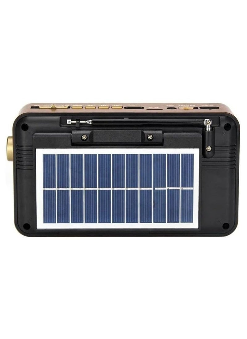 Denx Rechargeable Radio, Portable Radio Am Fm Transistor With Best Sound, Solar/Battery Operated Radio, Support Tf Card/Usb Playing  - Image 5