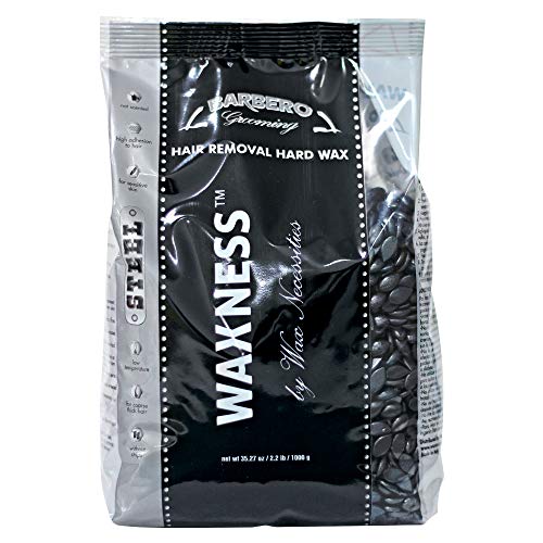 Wax Necessities Waxness Barbero Grooming Depilatory Hard Wax Steel for Men 22 Pound