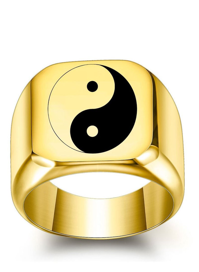 Loquat خاتم علامة مصقول من الفولاذ المقاوم للصدأ